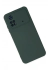Mey İthalat®   Poco M4 Pro 4G Kılıf Nano içi Kadife Silikon - Koyu Yeşil