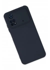 Mey İthalat®   Poco M4 Pro 4G Kılıf Nano içi Kadife Silikon - Lacivert