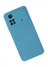Mey İthalat®   Poco M4 Pro 4G Kılıf Nano içi Kadife Silikon - Mavi