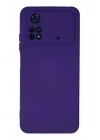 Mey İthalat®   Poco M4 Pro 4G Kılıf Nano içi Kadife Silikon - Mor