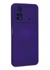 Mey İthalat®   Poco M4 Pro 4G Kılıf Nano içi Kadife Silikon - Mor