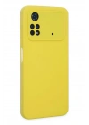 Mey İthalat®   Poco M4 Pro 4G Kılıf Nano içi Kadife Silikon - Sarı