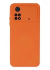 Mey İthalat®   Poco M4 Pro 4G Kılıf Nano içi Kadife Silikon - Turuncu