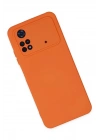 Mey İthalat®   Poco M4 Pro 4G Kılıf Nano içi Kadife Silikon - Turuncu