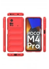 Mey İthalat®   Poco M4 Pro 4G Kılıf Optimum Silikon - Kırmızı
