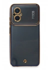 Mey İthalat®   Poco M5 Kılıf Liva Lens Silikon - Mavi