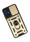 Mey İthalat®   Poco M5 Kılıf Pars Lens Yüzüklü Silikon - Gold