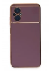 Mey İthalat®   Poco M5 Kılıf Volet Silikon - Mor