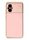 Mey İthalat®   Poco M5 Kılıf Volet Silikon - Pembe