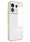 Mey İthalat®   Poco M6 Pro 4G Kılıf Volet Silikon - Beyaz