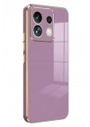 Mey İthalat®   Poco M6 Pro 4G Kılıf Volet Silikon - Mor