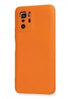 Mey İthalat®   Poco X3 GT Kılıf Nano içi Kadife Silikon - Turuncu