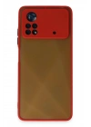 Mey İthalat®   Poco X4 Pro 5G Kılıf Montreal Silikon Kapak - Kırmızı