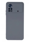 Mey İthalat®   Poco X4 Pro 5G Kılıf Nano içi Kadife Silikon - Gri