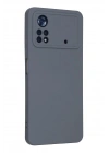 Mey İthalat®   Poco X4 Pro 5G Kılıf Nano içi Kadife Silikon - Gri