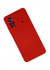 Mey İthalat®   Poco X4 Pro 5G Kılıf Nano içi Kadife Silikon - Kırmızı