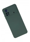 Mey İthalat®   Poco X4 Pro 5G Kılıf Nano içi Kadife Silikon - Koyu Yeşil