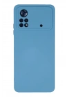 Mey İthalat®   Poco X4 Pro 5G Kılıf Nano içi Kadife Silikon - Mavi