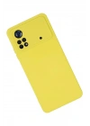 Mey İthalat®   Poco X4 Pro 5G Kılıf Nano içi Kadife Silikon - Sarı