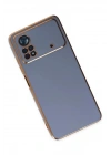 Mey İthalat®   Poco X4 Pro 5G Kılıf Volet Silikon - Mavi
