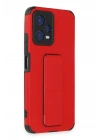 Mey İthalat®   Poco X5 5G Kılıf Mega Standlı Silikon - Kırmızı