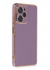 Mey İthalat®   Poco X5 Pro 5G Kılıf Volet Silikon - Mor
