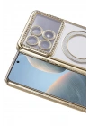 Mey İthalat®   Poco X6 Pro Joke Simli Magneticsafe Kılıf - Gold