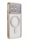Mey İthalat®   Poco X6 Pro Joke Simli Magneticsafe Kılıf - Gold
