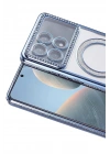 Mey İthalat®   Poco X6 Pro Joke Simli Magneticsafe Kılıf - Mavi