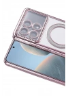 Mey İthalat®   Poco X6 Pro Joke Simli Magneticsafe Kılıf - Pembe