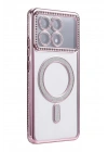 Mey İthalat®   Poco X6 Pro Joke Simli Magneticsafe Kılıf - Pembe