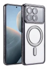 Mey İthalat®   Poco X6 Pro Joke Simli Magneticsafe Kılıf - Siyah