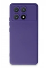 Mey İthalat®   Poco X6 Pro Kılıf Nano içi Kadife Silikon - Mor