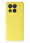 Mey İthalat®   Poco X6 Pro Kılıf Nano içi Kadife Silikon - Sarı