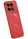 Mey İthalat®   Poco X6 Pro Kılıf Volet Silikon - Kırmızı