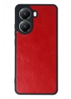 Mey İthalat®   Poco X7 Pro Kılıf Aras Deri Kapak - Kırmızı