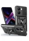 Mey İthalat®   Poco X7 Pro Kılıf Pars Lens Yüzüklü Silikon - Siyah