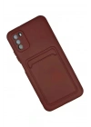 Mey İthalat®   Pocophone M3 Kılıf Kelvin Kartvizitli Silikon - Bordo