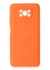 Mey İthalat®   Pocophone X3 Kılıf Nano içi Kadife Silikon - Turuncu