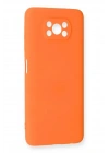 Mey İthalat®   Pocophone X3 Kılıf Nano içi Kadife Silikon - Turuncu