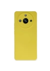 Mey İthalat®  Realme 11 Pro Kılıf Nano içi Kadife Silikon - Sarı