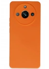 Mey İthalat®  Realme 11 Pro Kılıf Nano içi Kadife Silikon - Turuncu