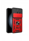 Mey İthalat®  Realme 11 Pro Kılıf Pars Lens Yüzüklü Silikon - Kırmızı