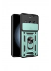 Mey İthalat®  Realme 11 Pro Kılıf Pars Lens Yüzüklü Silikon - Yeşil