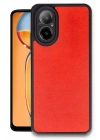 Mey İthalat®  Realme 12 Lite Kılıf Aras Deri Kapak - Kırmızı