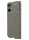 Mey İthalat®  Realme 12 Lite Kılıf Auto Focus Karbon Kapak - Gri