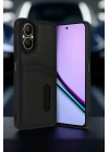 Mey İthalat®  Realme 12 Lite Kılıf Sara Kartvizitli Deri Kılıf - Kırmızı