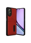 Mey İthalat®  Realme 12 Lite Kılıf Sara Kartvizitli Deri Kılıf - Kırmızı
