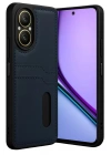 Mey İthalat®  Realme 12 Lite Kılıf Sara Kartvizitli Deri Kılıf - Lacivert