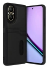 Mey İthalat®  Realme 12 Lite Kılıf Sara Kartvizitli Deri Kılıf - Siyah